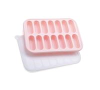 Molde para hacer cubitos de de silicona a prueba de fugas, apto para lavavajillas, molde para hornear de 14 compartimentos para salchichas hechas a mano, accesorios de cocina familiares grandes