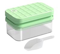 Molde para hacer hielo, caja para hacer hielo con tapa y contenedor de contenedor, bandeja de cubo de gran capacidad para tequila, vodka, whisky, herramienta de enfriamiento de fácil liberación, molde