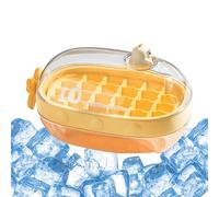 Molde para hacer hielo, molde de hielo con tapa - Fabricante de moldes de hielo fácil de liberar con 24 rejilla,Bandeja de cubo, suministros de whisky para café, cócteles