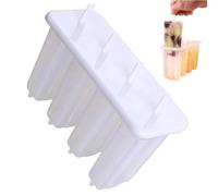 Molde para hacer paletas de hielo, herramientas reutilizables de 4 cavidades, moldes para congelar burbujas, para chocolate, dulces, alimentos, pudín, gelatina, fruta, yogur, pastel, postre