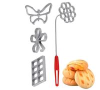 Molde Para Hacer Rosetas - Juego De 4 Moldes Para Buñuelo Con Mango, Ideales Para Hacer Dulces Y Guarniciones De Tartas | Galletas, Postres, Dulces Japoneses Y Occidentales, Utensilios De Cocin
