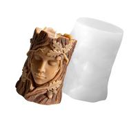 Molde para hacer velas de silicona de grado alimenticio con diseños únicos de árboles y seres humanos, ideal para entusiastas, molde para velas pequeñas