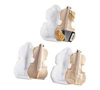 Molde para hacer velas, decoraciones de resina epoxi 3D, violín, violonchelo, molde para velas, colgantes artesanales de silicona, moldes de fundición, herramientas artesanales