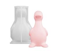 Molde Para Hacer Velas: Figura De Pato Compacta, Accesorio De Construcción De Silicona, formaDe Fundición Flexible A Alta Temperatura Con Extracción Suave | Herramienta De Decorativa Para
