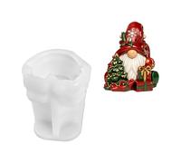 Molde para hacer velas navideñas en silicona flexible, forma de fundición en relieve 3D para proyectos de decoración de temporada, forma de fundición de cera, herramienta de decoración de invierno, de