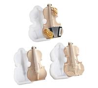 Molde para hacer velas, resina epoxi 3D, decoraciones, violín, violonchelo, forma de vela, silicona, colgante para manualidades, molde de fundición, herramienta de manualidades, piezas fundidas