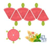 Molde para Helados Reutilizable 6 Piezas - Molde de Helado con Palo - Molde de Silicona para Ice Cream - Apilable - de Silicona Sin BPA - Para Helados Caseros y Postres - Forma de Queso.