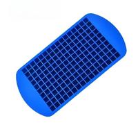 Molde Para Hielo Bandeja de hielo silicona 160 rejillas, molde plegable for romper cubitos, cuadrado pequeño(Blue)