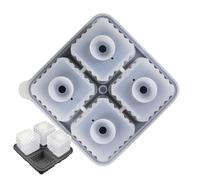 Molde Para Hielo Whisky - Bandeja de Cubitos de Hielo con 4 Cavidades para Congelador,Fabricador 4 Cavidades Desmoldado Fácil Grandes Para Cócteles Whisky Cocina Camping Bares Bodas Hombres Mujeres |