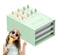 Molde para Hielos en,Cubitera Para Cubitos De Hielo Y Polos Molde De Silicona - Set De 2 en 1 Reutilizable Fabricante Extraíble Fácil Desmoldado Para Café Helado Bebidas Whiskey Comida Bebé Polos