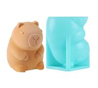 Molde para hornear Capybara, moldes de silicona de Capybara, de silicona de budín, antiadherente, resistente al calor, 10x8.3x7.4 cm
