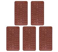 Molde para hornear con forma bonita de 5 uds., molde de silicona para pastel de pudin y Chocolate para cocina y hogar (Número)