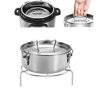 Molde para Hornear con Tapa, Máquina para Hacer Pasteles de Acero Inoxidable con Tapa y asa de Fácil Elevación Para Vaporera de 6 litros