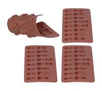Molde para hornear de ajedrez, 4 piezas de 7,9 x 3,5 pulgadas, molde de silicona, tablero para pastel de chocolate, bandeja de almacenamiento para hornear, utensilio de