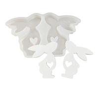 Molde para hornear de Pascua - Bandeja de silicona suave al tacto | Molde de silicona Bunny Mould | Molde de jabón hecho a mano no pegajoso | Creative Silicone Mold Art Crafts Tools for Decoration