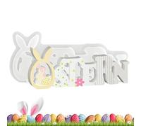 Molde Para Hornear De Pascua,Suministros Flexibles para Manualidades de Conejito y Huevo | Molde de Silicona de Conejo de Pascua Bonito - para Decoración Primaveral, Arcilla, Resina Epoxi, Jabón, Ve