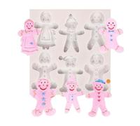 Molde para hornear de silicona con forma de hombre de jengibre, fondant, | Cortadores De Galletas De Jengibre De Silicona, Jabón, Fondant, Magdalenas, Azúcar, Arte, Vacaciones, Horneado, Acción De Gra