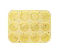Molde para hornear de silicona de Hoseonfn, para cocina de restaurante, 12 compartimentos con molde de huevo de Pascua multipropósito, molde para pastel antiadherente reutilizable