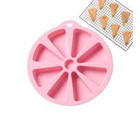 Molde para Hornear de Silicona - Molde Triangular Antiadherente de 8 Cavidades | Moldes para hornear pasteles | Pizza, Mousse, postres, fruta, pudín, gelatina, pan de maíz, palomitas de maíz, patatas,