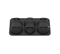 Molde para hornear pudines de maní de 3 cavidades Mousses de silicona de grado alimenticio Moldes para pasteles para reuniones familiares y celebraciones Herramienta para hornear pasteles de silicona