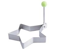 Molde para Huevo Molde for tortitas de silicona acero inoxidable, molde moldeador y huevos fritos, antiadherente, for hacer, formas tortilla, cocina creativa(Five stars Shape)