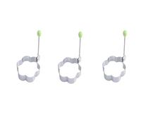 Molde para Huevo Molde moldeador de huevos fritos acero inoxidable, molde for panqueques, herramienta original for moler pasteles, utensilios cocina for hornear, 3 uds(3pcs flower)