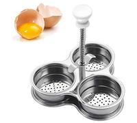 Molde para Huevos, Antiadherente de Acero Inoxidable para Hacer Huevos Escalfados, Molde para Caldera de Huevos, Taza para Cocinar Huevos, Regalo para Madres y Amigos (Plata)