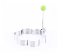 Molde para huevos con forma de flor de ciruelo, anillos para huevos fritos de acero inoxidable, moldeador de panqueques para desayuno, cocina doméstica, plata, 10,2 x 8,8 x 1,5