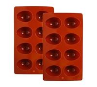 Molde para huevos seguro para el horno - Molde de horno de 8 cavidades, molde de 2 piezas para pan con caramelos de chocolate y hielo | Gummy Muffin Jelly Mousse para postres de Pascua Decoraciones