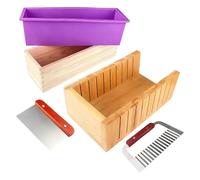 Molde para jabón, con cortadores, molde de liberación rápida, suministros para manualidades - 1330 g para jabón - Para proyectos de cuidado diario de la piel y para mujeres y hombres
