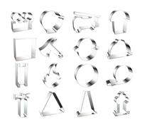 Molde para - Juego de cortadores de acero inoxidable de alta calidad, divertida colección de 16 moldes de temática de fuego, herramienta duradera para pastillas