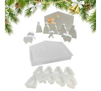 Molde para la escena de la Natividad | Plantilla de plantilla para figuras - Molde para la realización de para el Belén de Navidad, para yeso resina jabón hecho a mano Halloween cumpleaños y