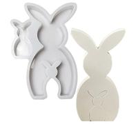 Molde Para La Pascua | Conejo de Yeso Centro de Mesa Artístico - Molde para Fundir Resina Epoxi - Para Fiestas, Bodas, Hogar, Vacaciones, Habitación, Mesa, Centro De Y Cena