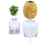 Molde para maceta de flores de piña | Molde de silicona para piña de resina epoxi florero - Jarrón en forma de portalápices Botella Jarrón para adornos de joyería Contenedor de gingill