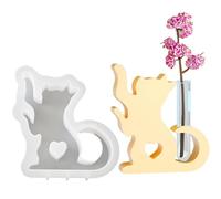 Molde para maceta de gato - molde de maceta gatito, molde de resina epoxi, molde de propagación -da -te | molde de silicona para plantas hidropónicas con acabado elegante, molde de maceta hecho a
