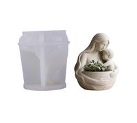 Molde para maceta, para madre e hijo, textura de silicona para manualidades de resina, hormigón, molde decorativo de silicona para madre e hijo