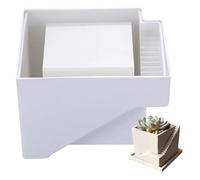 Molde para macetas de silicona, forma de escalera cuadrada, resistente a la temperatura y al desgarro, molde reutilizable de fácil liberación para jarrón, portalápices, manualidades