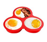 Molde para magdalenas de 3 cavidades - Molde para freidora de aire, bandeja de silicona antiadherente, creación de formas perfectas | Ideal para mini tartas, pudines, hamburguesas, desayunos