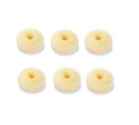 Molde para moños de pelo extra pequeño para niños 6 unidades de moño de pelo chignon forma de donut para niñas mini modelador de donas para cabello corto y fino (tamaño pequeño de 24 pulgadas beige)