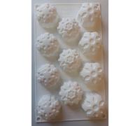 Molde para Muffins Copos de Nieve Copos Silicona Cocción Navidad Invierno