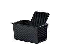 Molde para Pan con Tapa Tostado Pan de Molde, Molde Rectangular Pan Tostado Antiadherente, Pan Molde Integral, Molde Pan para Tostadas, Sándwiches, Pasteles, Negro 450g
