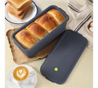 Molde para pan, molde de silicona antiadherente resistente a la temperatura, molde para hornear con tapa para cocina