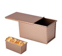 Molde Para Pan Tostado Antiadherente, Molde Para Pan Con Tapa Molde Para Hornear Molde De Tostadas De Acero Al Carbono Molde De Pan, Molde Para Hornear Pan Con Tapa Para Hacer Pasteles Y Tostadas