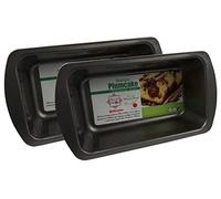 Molde para pan y tartas tamaño 28 cm x 15 cm base plana antiadherente antracita rectangular fácil de limpiar