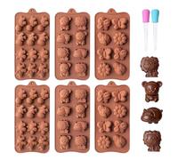 Molde para pastelería | Juego de 6 piezas reutilizables para creación artesanal - para dulces gelificados pasteles jabones, glaseado, jabón, decoración de tartas, snacks, cupcakes, fudge
