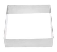 Molde para pasteles, molde cuadrado para pasteles de 10x10 pulgadas, anillo de acero inoxidable, antiadherente suave, anillos de repostería reutilizables lavables para pan, mousse, tofu y más