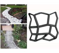 Molde para Pavimentación de Hormigón Reutilizable - Creador de Senda de Jardín DIY, 43,5x43,5x4cm, 9 Rejillas Piedra de Paso(Irregular)
