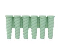 Molde para polos de hielo, bandeja de silicona de 6 cavidades, molde flexible para congelador, de una sola pieza, máquina de hielo de fácil liberación para jugo, gelatina, yogur, mermelada, pudín