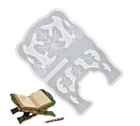 Molde para portalibros, Herramienta de fundición, Huella de silicona para el escritorio para decoración del hogar, oficina, oración, exposiciones, artes, manualidades y manualidades