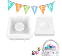 Molde para portavelas con forma de conejito, mold decorativo para manualidades, molde de silicona con diseño de corazón, suministros de bricolaje | Usos ideales Decoración de Pascua Dirección de fies